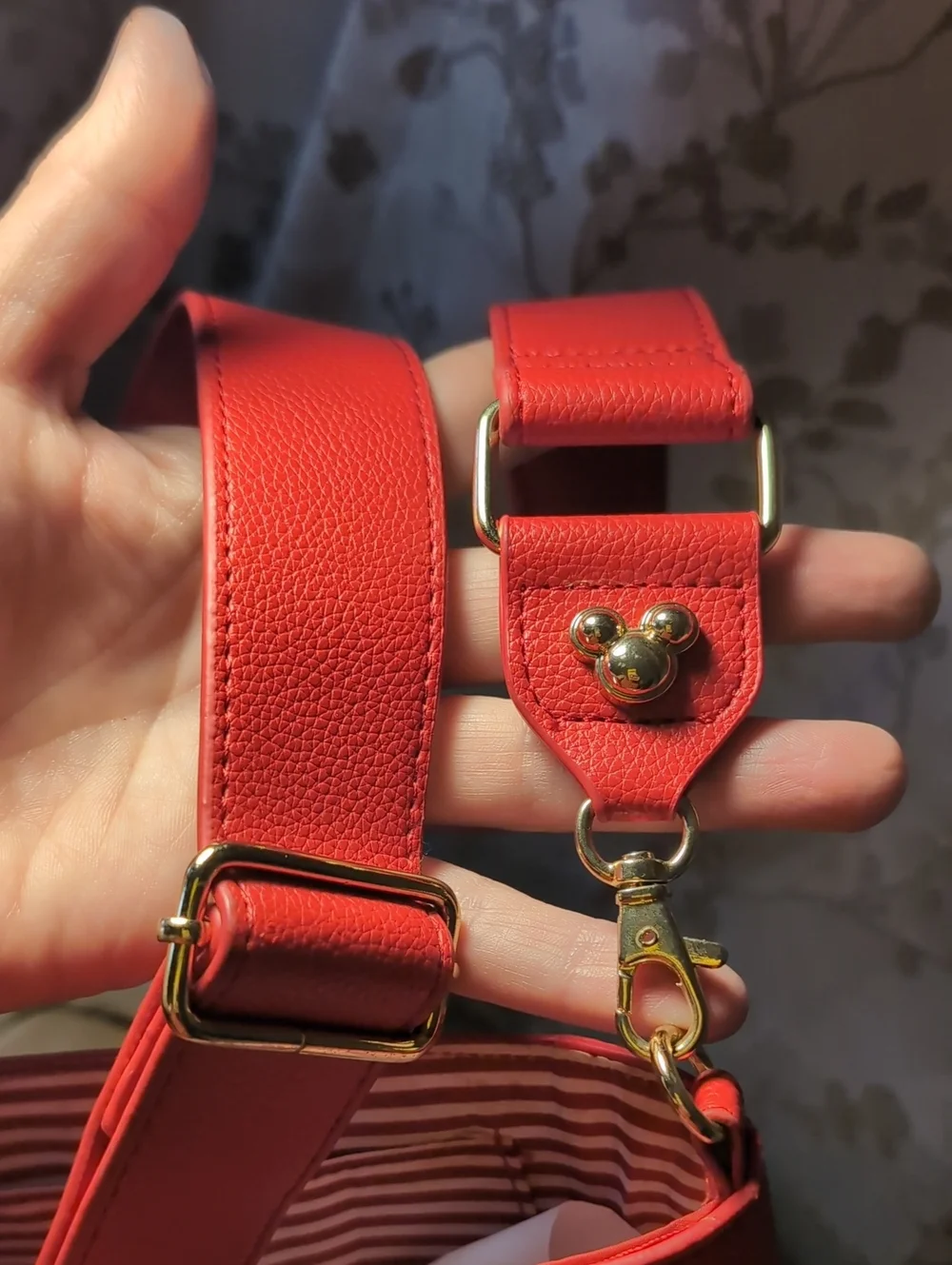 Disney Flair Mickey Mouse Icon Red Pin Crossbody Bag
